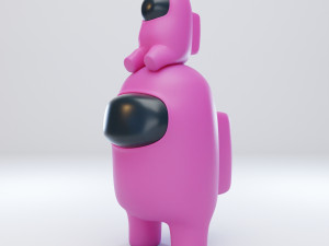 among us mini crewmate character 3D 모델