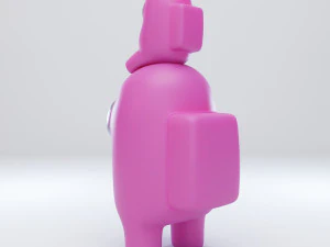 among us mini crewmate character 3D Model