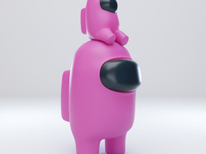 among us mini crewmate character 3D 모델