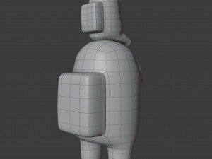 among us mini crewmate character 3D 모델