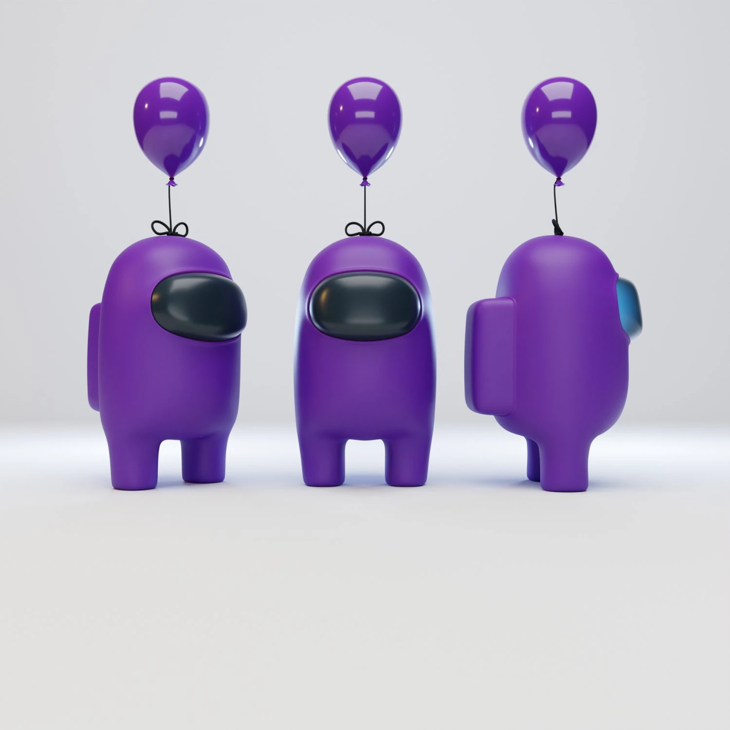 among us mini balloon character 3D Model .c4d .max .obj .3ds .fbx .stl .blend 