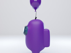 among us mini balloon character 3D मॉडल