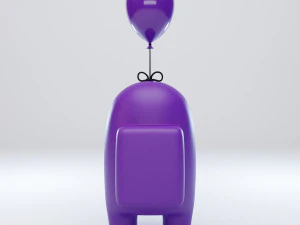among us mini balloon character 3D Model