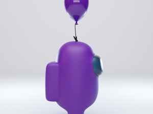 among us mini balloon character 3D मॉडल