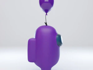 among us mini balloon character 3D Model