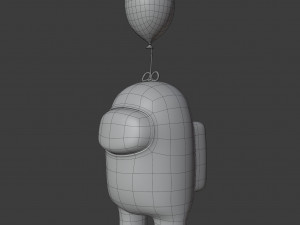 among us mini balloon character 3D मॉडल