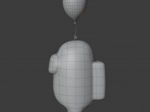 among us mini balloon character 3D मॉडल