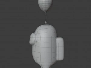 among us mini balloon character 3D Model