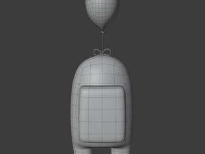 among us mini balloon character 3D मॉडल