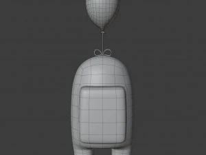 among us mini balloon character 3D Model