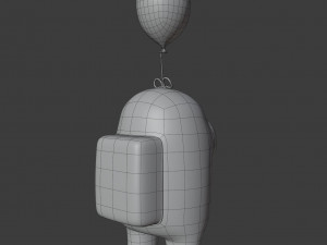 among us mini balloon character 3D मॉडल