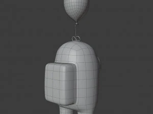 among us mini balloon character 3D Model