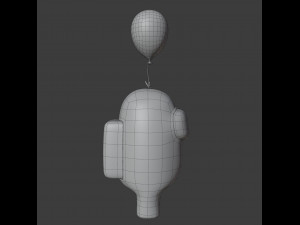 among us mini balloon character 3D मॉडल
