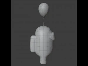 among us mini balloon character 3D Model