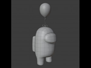 among us mini balloon character 3D मॉडल