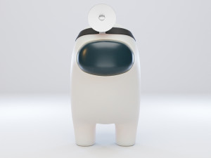 among us head reflector character Modelo 3D