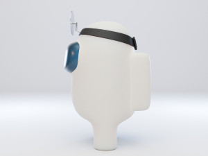 among us head reflector character Modelo 3D