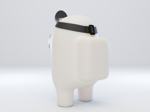 among us head reflector character Modelo 3D