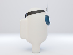 among us head reflector character Modelo 3D