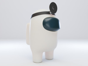 among us head reflector character Modelo 3D