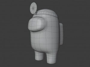 among us head reflector character Modelo 3D