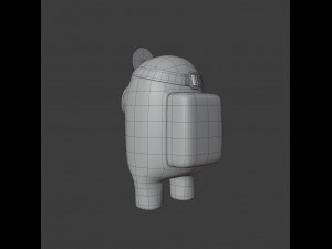 among us head reflector character Modelo 3D
