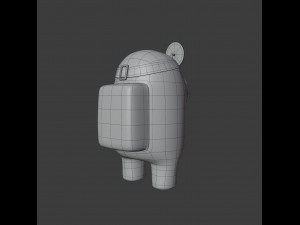 among us head reflector character Modelo 3D