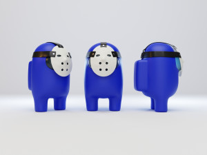 among us hockey mask character 3D मॉडल