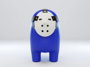 among us hockey mask character 3D Model