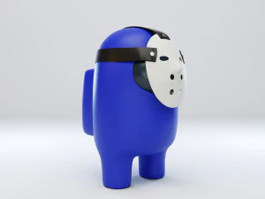 among us hockey mask character 3D Model