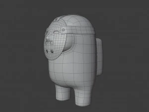 among us hockey mask character 3D Model