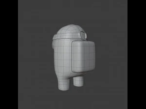 among us hockey mask character 3D Model