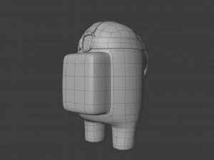 among us hockey mask character 3D Model