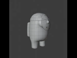 among us hockey mask character 3D Model