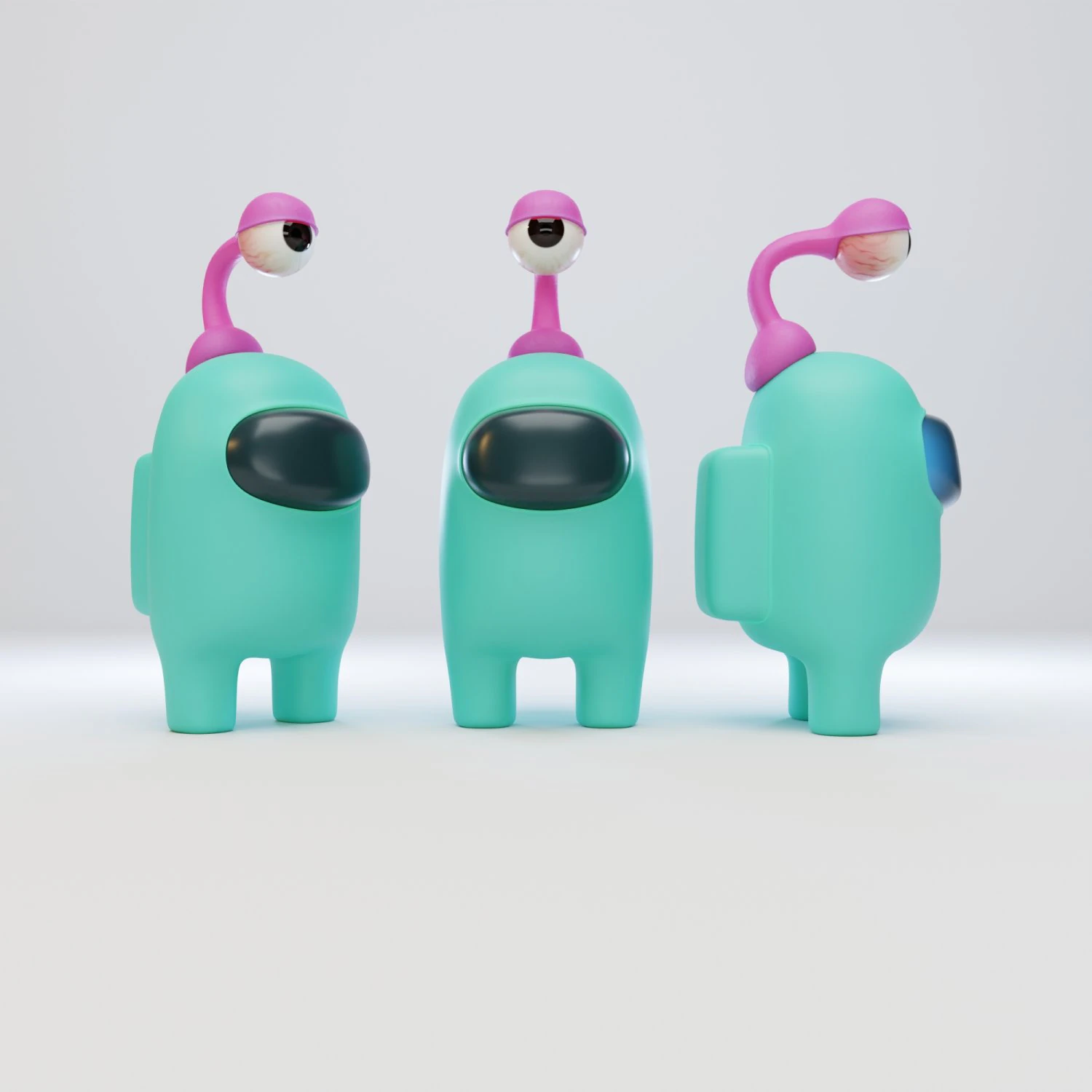 among us eyeball lamp character 3D Model .c4d .max .obj .3ds .fbx .stl .blend 