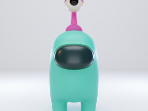 among us eyeball lamp character 3D Model