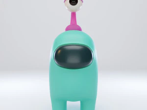among us eyeball lamp character 3D Model