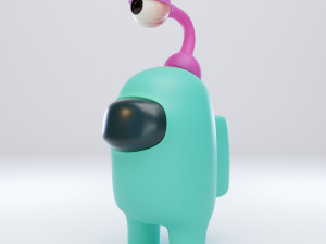 among us eyeball lamp character 3D Model