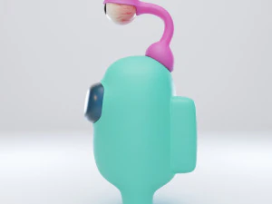 among us eyeball lamp character 3D Model