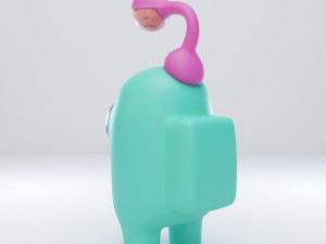 among us eyeball lamp character 3D Model