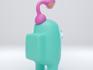 among us eyeball lamp character 3D Model