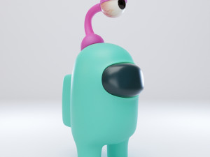 among us eyeball lamp character 3D Model