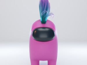 among us mohawk character 3D-Modell