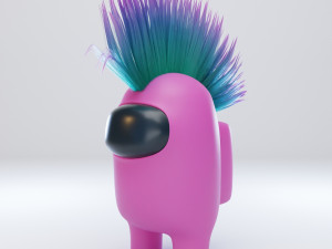 among us mohawk character 3D-Modell