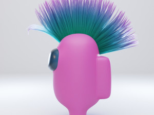 among us mohawk character 3D-Modell