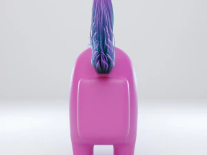 among us mohawk character 3D Model