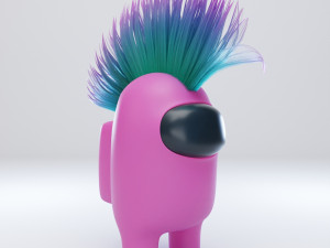among us mohawk character 3D-Modell