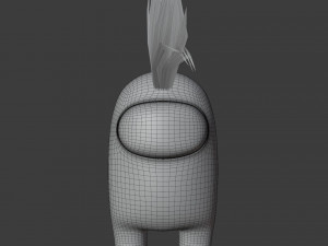 among us mohawk character 3D-Modell