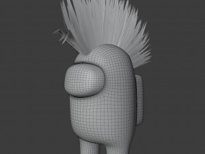 among us mohawk character 3D-Modell