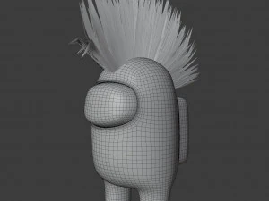 among us mohawk character 3D Model